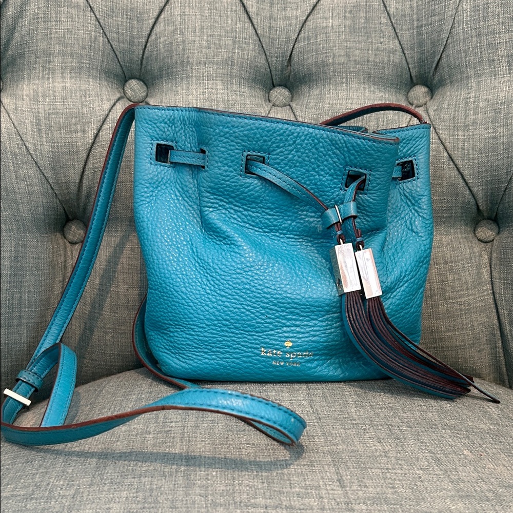 Kate Spade Teal Leather Crossbody Bag